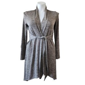 Joseph Ribkoff Cardigan Women's 10 Gold Black Wrap DusterJacket